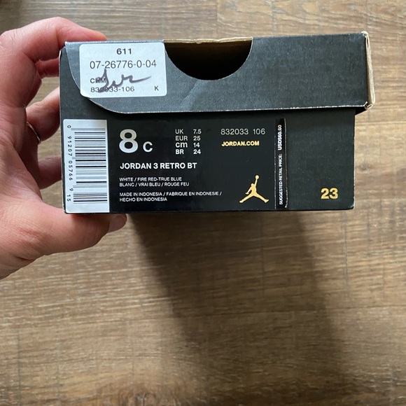 Jordan 3 Retro Bt Toddler 8c - Picture 3 of 9